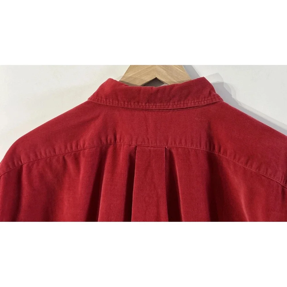 Mens Vintage RALPH LAUREN Corduroy Long Sleeve Button Up Shirt Sz XXL
